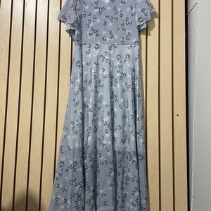 Floral Maxi Dress in Light Blue